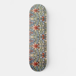 Snakeshead Pattern (by William Morris) Skateboard