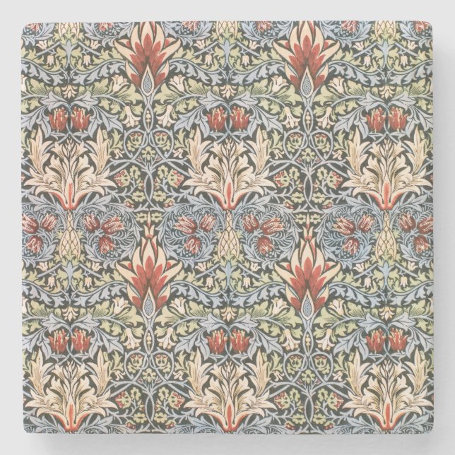 Snakeshead Pattern (by William Morris) Stone Coaster (Front)