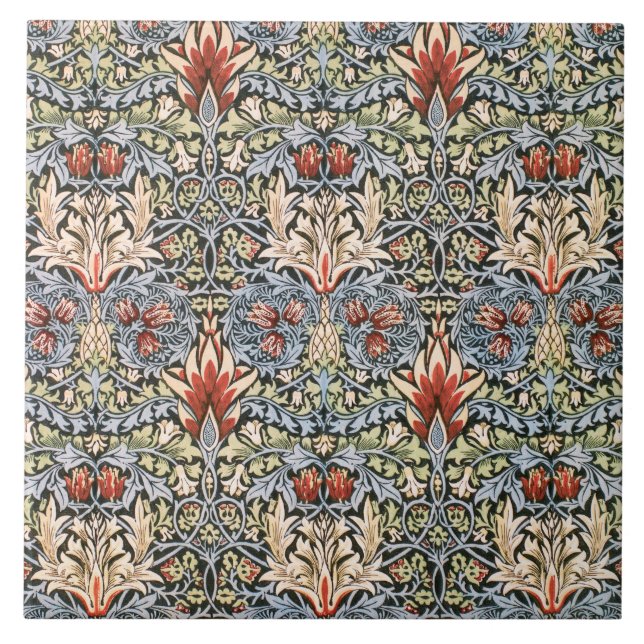 Snakeshead Pattern (by William Morris) Tile (Front)