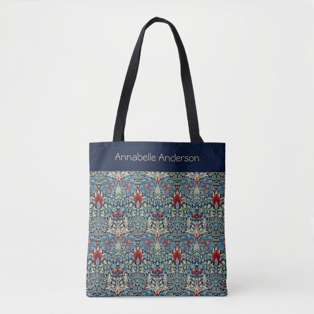 Snakeshead William Morris Personalise Tote Bag (Front)