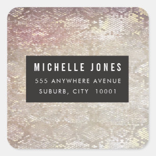 Snakeskin Animal Print Business Address Labels