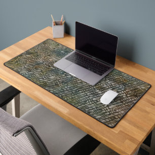 Snakeskin Art Abstract Gray Desk Pad