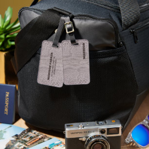 Snakeskin Beige Pattern Luggage Tag