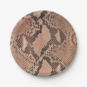 Snakeskin Pattern Cool Animal Print Paper Plate