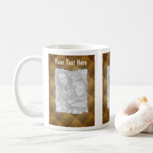 Snakeskin Pattern Frame Personalised Photo  Coffee Mug