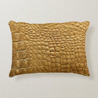 Snakeskin Texture: Wild Background Design. Decorative Cushion