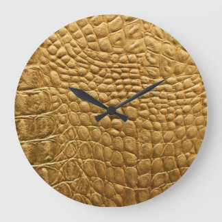 Snakeskin Texture: Wild Background Design. Large Clock