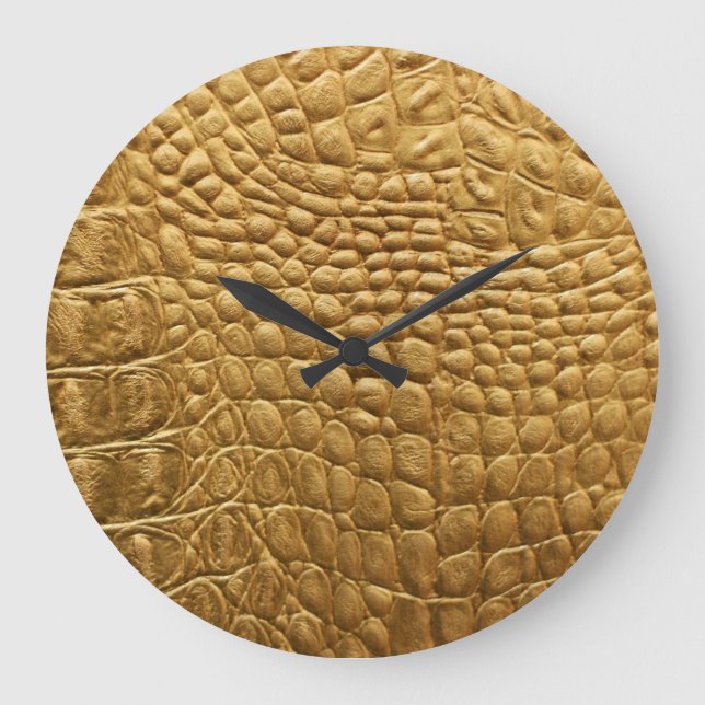 Snakeskin Texture: Wild Background Design. Large Clock (Front)