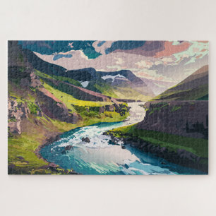 Snaking River Jigsaw Puzzle
