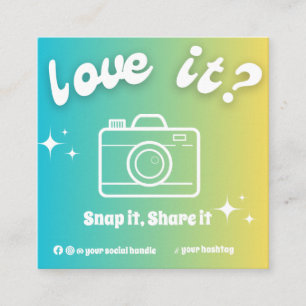 Snap and Share Square Business Card