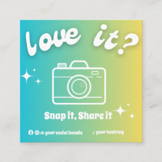 Snap and Share Square Business Card