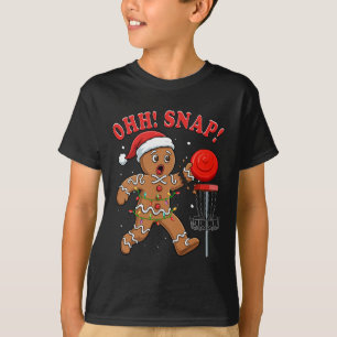 Snap Christmas Santa Gingerbread Playing Disc Golf T-Shirt