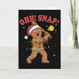 Snap Christmas Santa Gingerbread Playing Softll Pl Card