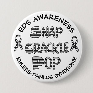 Snap, Crackle, Pop EDS Ehlers-Danlos Syndrome 7.5 Cm Round Badge