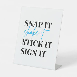Snap It Shake It Stick It Sign It  Photo Guestbook