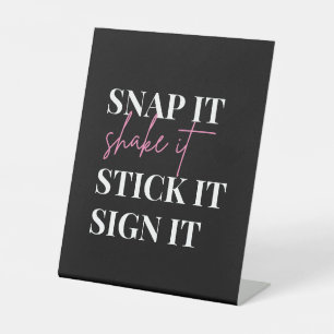Snap It Shake It Stick It Sign It Photo Guestbook