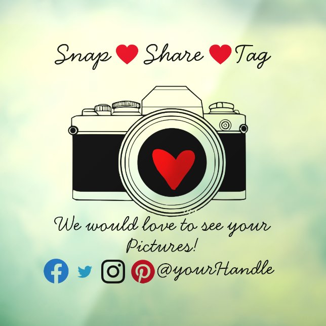 snap share tag social media small business sign  (Sheet 3)