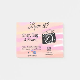 snap tag share media camera add socials love it. A Post-it Notes