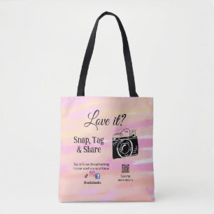 snap tag share media camera add socials love it. A Tote Bag