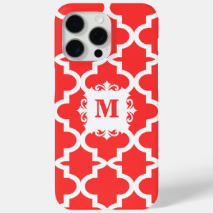 Snapdragon Coral Moroccan Tile Personalised iPhone iPhone 15 Pro Max Case