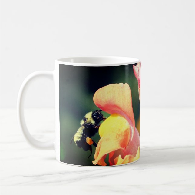 Snapdragon Flower And Bee  Coffee Mug (Left)