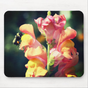 Snapdragon Flower And Bumble Bee Mouse Mat