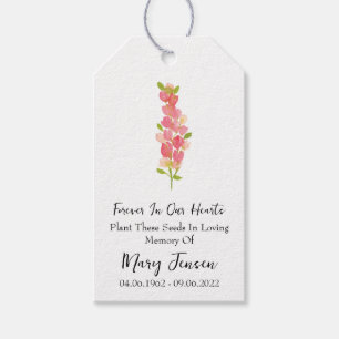Snapdragon Seed Packet Memorial Funeral Gift Tags