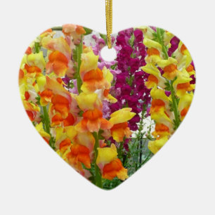 Snapdragons Colourful Floral Ceramic Tree Decoration