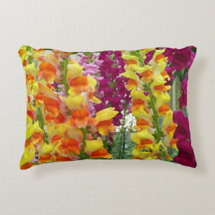 Snapdragons Colourful Floral Decorative Cushion