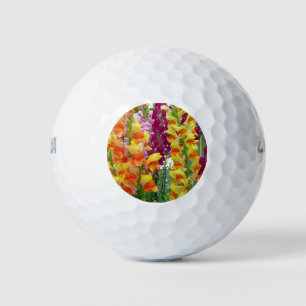 Snapdragons Colourful Floral Golf Balls