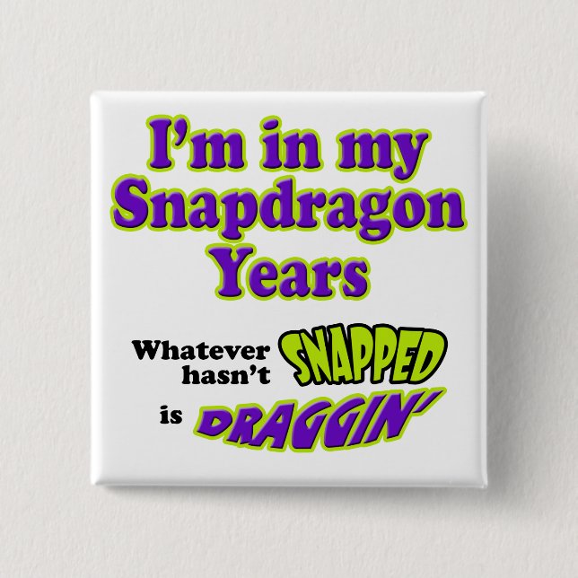 SnapdragonYears 15 Cm Square Badge (Front)