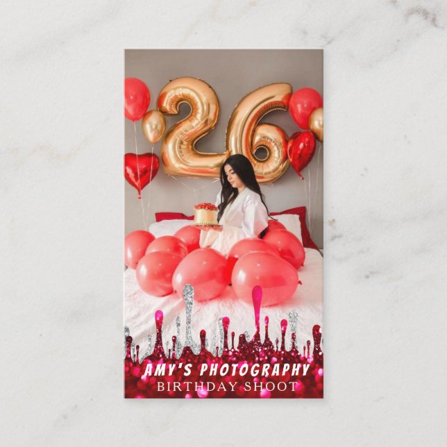 Snapping Special Moments Birthday Photographer Business Card (Front)