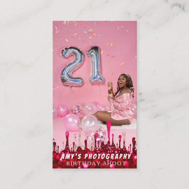 Snapping Special Moments Birthday Photographer Business Card (Front)