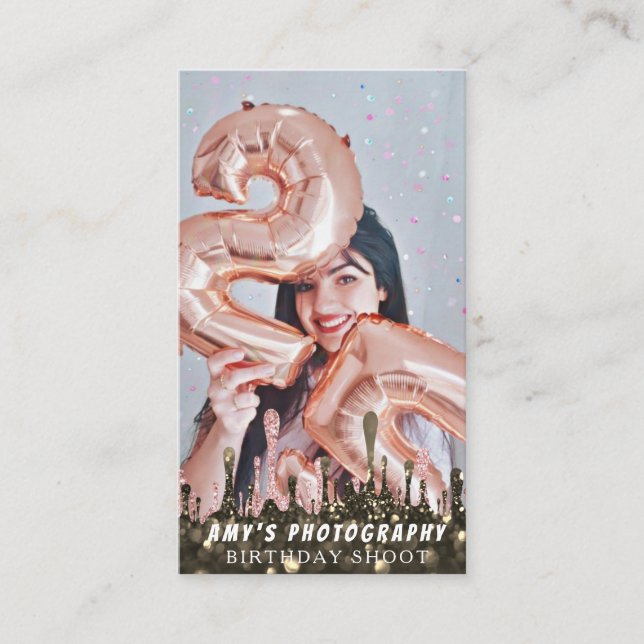 Snapping Special Moments Birthday Photographer Business Card (Front)