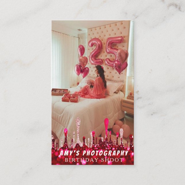 Snapping Special Moments Birthday Photographer Business Card (Front)