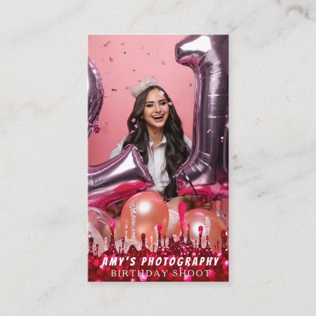 Snapping Special Moments Birthday Photographer Business Card (Front)