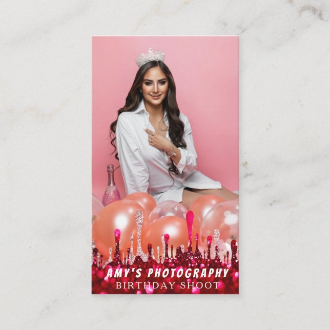 Snapping Special Moments Birthday Photographer Business Card (Front)