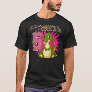 Snappy 5th Birthday Gator Girl T-Shirt