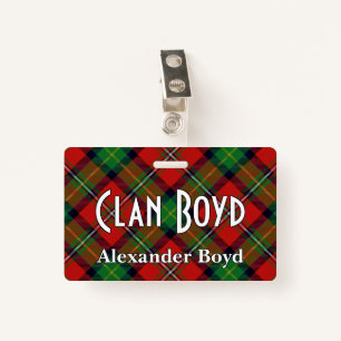 Snappy Clan Boyd Tartan ID Badge