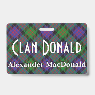 Snappy Clan Donald MacDonald Tartan ID Badge