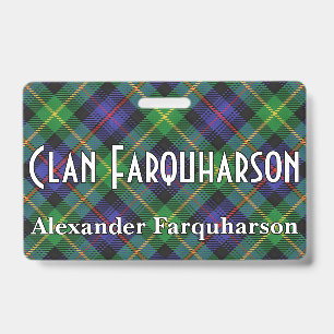 Snappy Clan Farquharson Tartan ID Badge