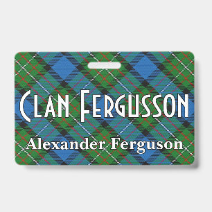 Snappy Clan Fergusson Tartan ID Badge