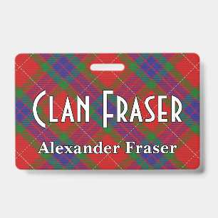 Snappy Clan Fraser Tartan ID Badge