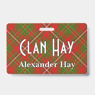 Snappy Clan Hay Tartan ID Badge