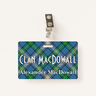 Snappy Clan MacDowall Tartan ID Badge