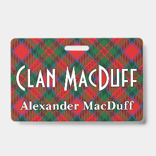 Snappy Clan MacDuff Tartan ID Badge