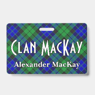 Snappy Clan MacKay Tartan ID Badge