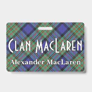 Snappy Clan MacLaren Tartan ID Badge