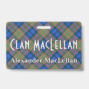 Snappy Clan MacLellan Tartan ID Badge