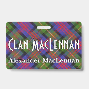 Snappy Clan MacLennan Tartan ID Badge